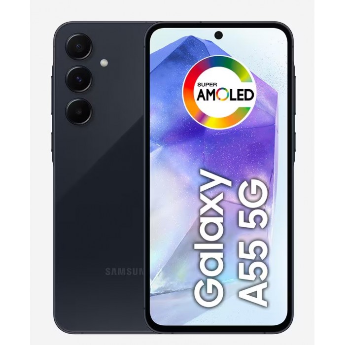 Oferta Relâmpago Celular Samsung Galaxy A55 5G 256GB, 8GB RAM, Câmera Traseira Tripla de 50MP e Selfie de 32MP, Bateria de 5.000 mAh, Tela Super AMOLED 6.6"Azul Escuro